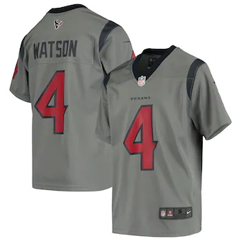 youth nike deshaun watson gray houston texans inverted game